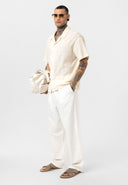 Justin Oversize Lapel Collar Short Sleeve Shirt