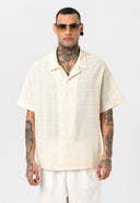 Justin Oversize Lapel Collar Short Sleeve Shirt
