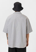 Geert Oversize Breast Pocket Lapel Collar Striped Shirt