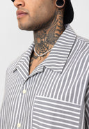 Geert Oversize Breast Pocket Lapel Collar Striped Shirt