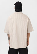 Geert Oversize Breast Pocket Lapel Collar Striped Shirt