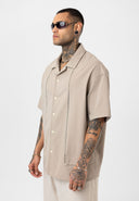 Sven Oversize Lapel Collar Short Sleeve Shirt