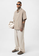 Sven Oversize Lapel Collar Short Sleeve Shirt