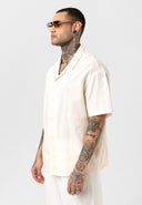 Bjorn Oversize Lapel Collar Short Sleeve Shirt