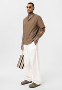 Bjorn Oversize Lapel Collar Short Sleeve Shirt