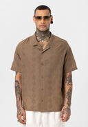 Bjorn Oversize Lapel Collar Short Sleeve Shirt