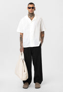 Bjorn Oversize Lapel Collar Short Sleeve Shirt