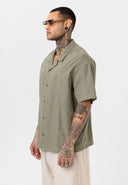 Bjorn Oversize Lapel Collar Short Sleeve Shirt