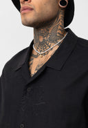 Damian Oversize Embroidery Lapel Collar Short Sleeve Shirt