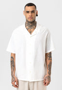 Damian Oversize Embroidery Lapel Collar Short Sleeve Shirt