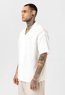Damian Oversize Embroidery Lapel Collar Short Sleeve Shirt