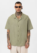 Damian Oversize Embroidery Lapel Collar Short Sleeve Shirt