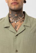 Damian Oversize Embroidery Lapel Collar Short Sleeve Shirt