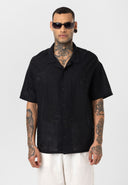 Dave Oversize Lapel Collar Short Sleeve Shirt
