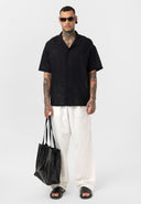 Dave Oversize Lapel Collar Short Sleeve Shirt