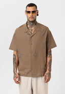 Dave Oversize Lapel Collar Short Sleeve Shirt