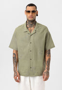 Dave Oversize Lapel Collar Short Sleeve Shirt