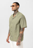 Dave Oversize Lapel Collar Short Sleeve Shirt