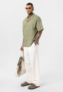 Dave Oversize Lapel Collar Short Sleeve Shirt
