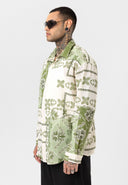 Colin Oversize All-over Print Kent Collar Long Sleeve Shirt