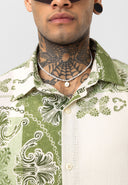 Colin Oversize All-over Print Kent Collar Long Sleeve Shirt