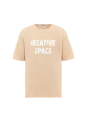 Rene Oversize Crewneck Motto Printed Short Sleeve T-shirt