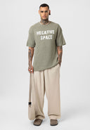 Rene Oversize Crewneck Motto Printed Short Sleeve T-shirt