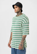 Marc Oversize Crewneck Striped Short Sleeve T-shirt