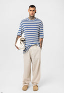 Marc Oversize Crewneck Striped Short Sleeve T-shirt