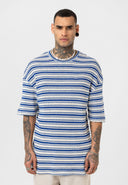Marc Oversize Crewneck Striped Short Sleeve T-shirt