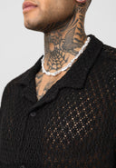 Arjan Oversize Short Sleeve Lapel Collar Knit Shirt