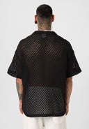 Arjan Oversize Short Sleeve Lapel Collar Knit Shirt