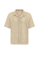 Edwin Oversize Lapel Collar Slightly Transparent Short Sleeve Shirt