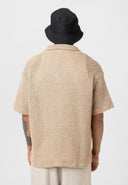 Edwin Oversize Lapel Collar Slightly Transparent Short Sleeve Shirt