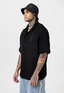 Edwin Oversize Lapel Collar Slightly Transparent Short Sleeve Shirt