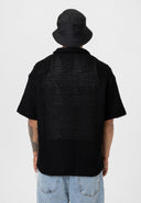 Edwin Oversize Lapel Collar Slightly Transparent Short Sleeve Shirt