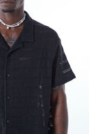 Lucas Oversize Lapel Collar Short Sleeve Shirt