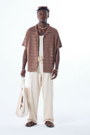 Lucas Oversize Lapel Collar Short Sleeve Shirt