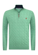 Braided Half Zip Pullover