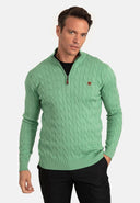 Braided Half Zip Pullover