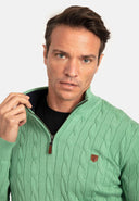 Braided Half Zip Pullover