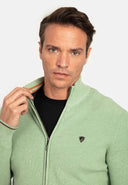 Textured Full Zip Cardigan