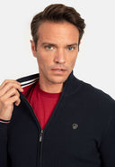 Textured Full Zip Cardigan