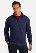 Diagonal Half Zip Sweatshirt