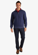 Diagonal Half Zip Sweatshirt