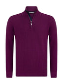 Arm Patched Half Zip Pullover