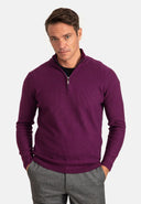 Arm Patched Half Zip Pullover