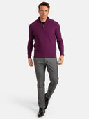 Arm Patched Half Zip Pullover