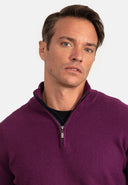 Arm Patched Half Zip Pullover