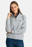 Polo Collar Half Zip Regular Fit Sweatshirt